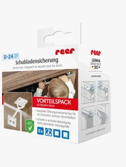 Sikkerhed|Reer Skabslås 8-pak, Hvid