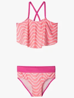 Uv & Strand|Reima Aallokko Bikini, Neon Pink Lyserød/Hvid
