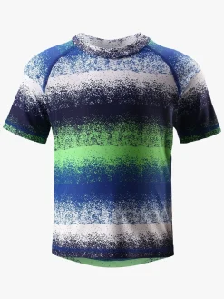 Uv & Strand|Reima Azores Badetrøje, Blue Blå/Grøn/Hvid