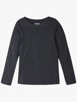 Børn Reima Undertøj-Lani Skiundertøj, Black Melange