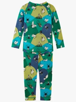 Undertøj|Uldtøj|Reima Mumitroldene Trivsam Skiundertøj, Enchanted Green