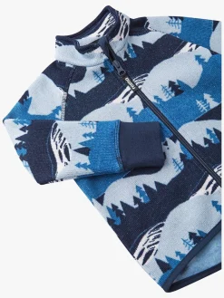 Børn Reima Fleecetøj-Ornament Fleecetrøje, Soft Navy
