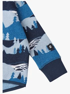 Børn Reima Fleecetøj-Ornament Fleecetrøje, Soft Navy