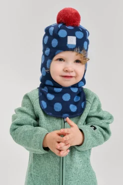 Tilbehør|Uldtøj|Reima Polkka Elefanthue Uldblanding, Blue Ocean Blå