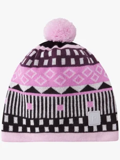 Tilbehør|Vintertøj|Reima Tipla Hue, Cold Pink Lyserød/Hvid/Sort