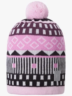 Tilbehør|Vintertøj|Reima Tipla Hue, Cold Pink Lyserød/Hvid/Sort