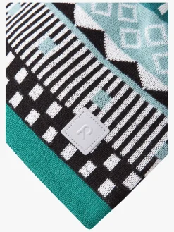 Tilbehør|Vintertøj|Reima Tipla Hue, Green Lake Grøn/Hvid/Sort