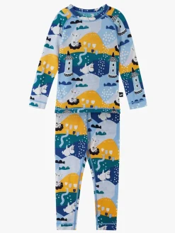 Undertøj|Reima Trivsam Skiundertøj, Frozen Blue Blå/Gul