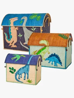Børn Rice Opbevaring-Opbevaringskurve Dinosaur 3-i-1, Multi