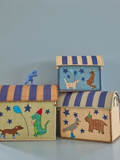 Opbevaring|Rice Opbevaringskurve Festdyr 3-i-1, Blå Flerfarvet