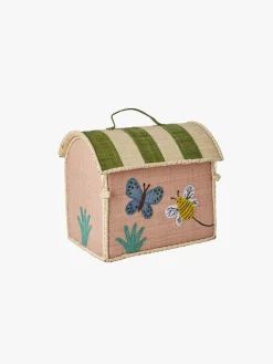 Opbevaring|Rice Sommerfugl Opbevaringstaske, Lyserød/Grøn