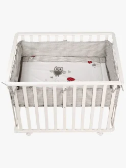 Roba Sikkerhed-Kravlegård med Hjul & Sengehest, Adam & Owl White