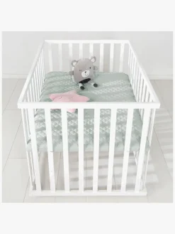 Sikkerhed|Roba Style Kravlegård med Hjul, White & Green