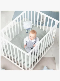 Sikkerhed|Roba Style Kravlegård med Hjul, White & Green