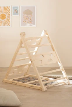 Børnemøbler|Roba  Træ Klatretrekant, Grå/Natur