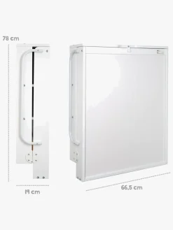 Højstole & Tilbehør|Roba Vægpuslebord inkl. Style Puslepude, White/Grey Hvid/Grå