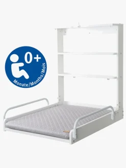 Højstole & Tilbehør|Roba Vægpuslebord inkl. Style Puslepude, White/Grey Hvid/Grå