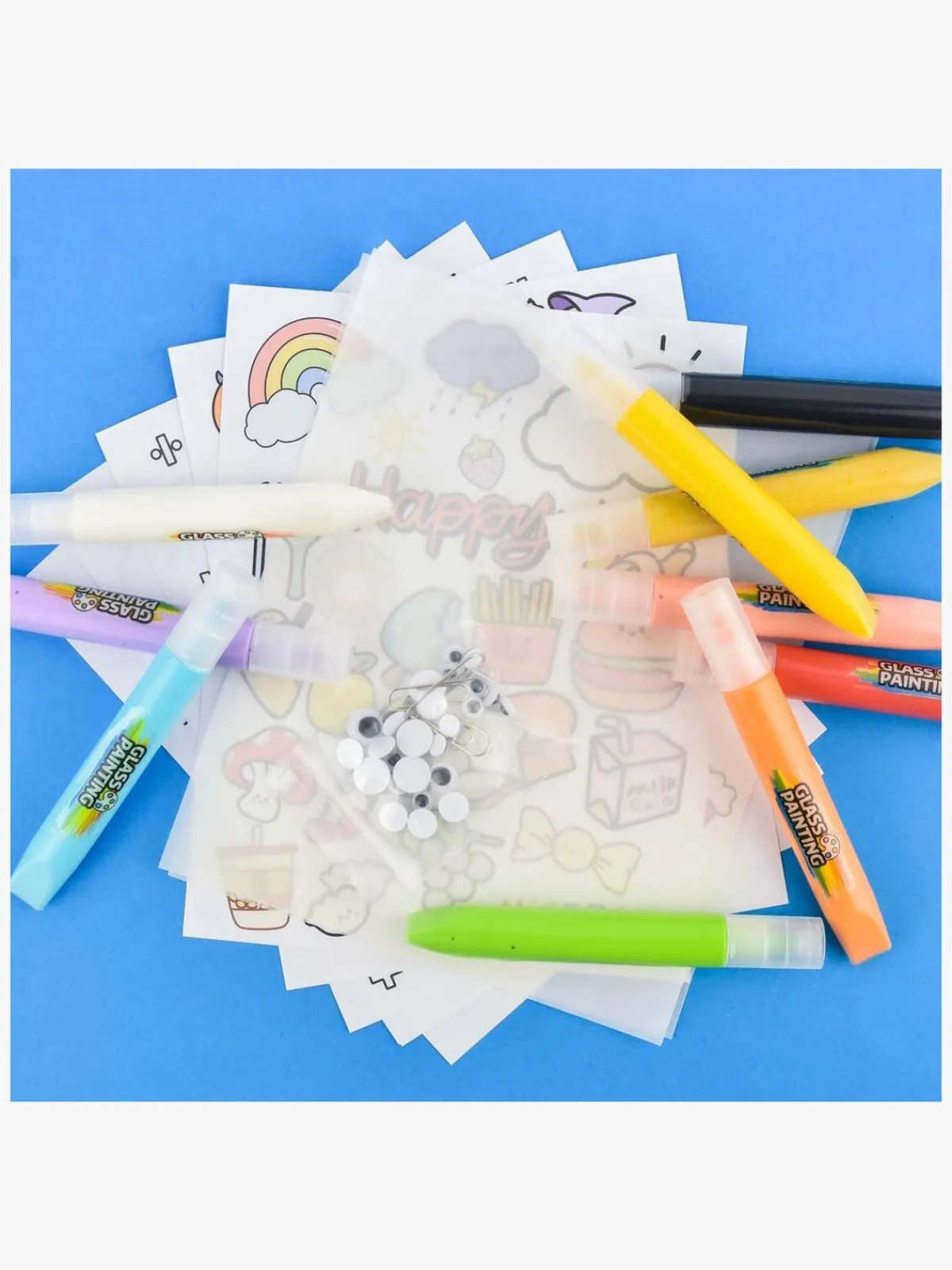 Kreativt Legetøj|Robetoy 3D DIY Klistermærkesæt Penne 10 Stk.