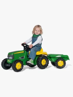 RollyToys Pedal- & Gåbiler-Rolly Toys John Deere Traktor m. Anhænger
