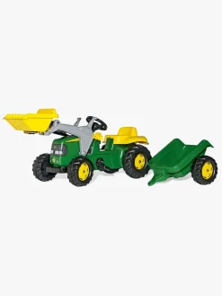 Pedal- & Gåbiler|RollyToys Rolly Toys John Deere Traktor m. Frontlæsser & Anhænger