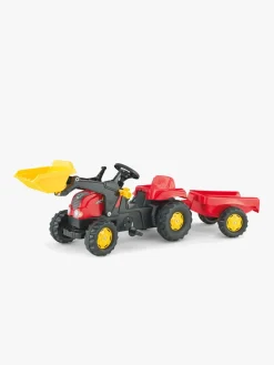 RollyToys Pedal- & Gåbiler-Rolly Toys Kid-X Pedaltraktor med Skovl og Anhænger, Rød