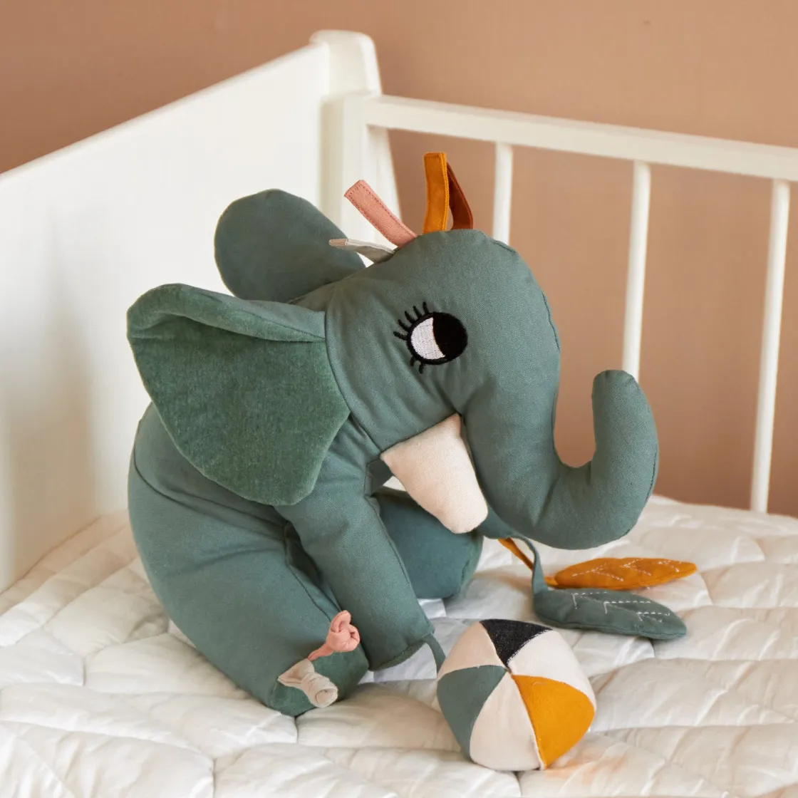 Babylegetøj|Roommate Aktivitetslegetøj Elefant, Sea Grey Grå