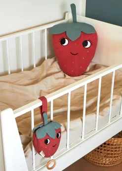 Interiør|Roommate Pyntepude Jordbær Rød/Grøn/Hvid/Sort/Gul