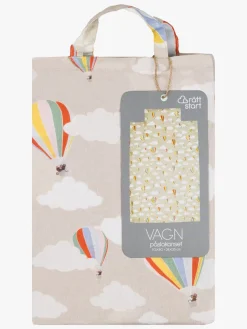 Sengetøj|RttStart Rätt Start Sengesæt Vogn 70x80 Luftballon 3 Dele, Greige