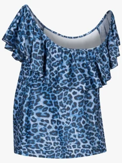 Tøj Til Mor|Saltabad Carmen Tankini Top, Blå/Hvid Leo Grå/Sort