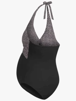 Tøj Til Mor|Saltabad Wilma Graviditetsbadedragt, Grå/Sort Leo