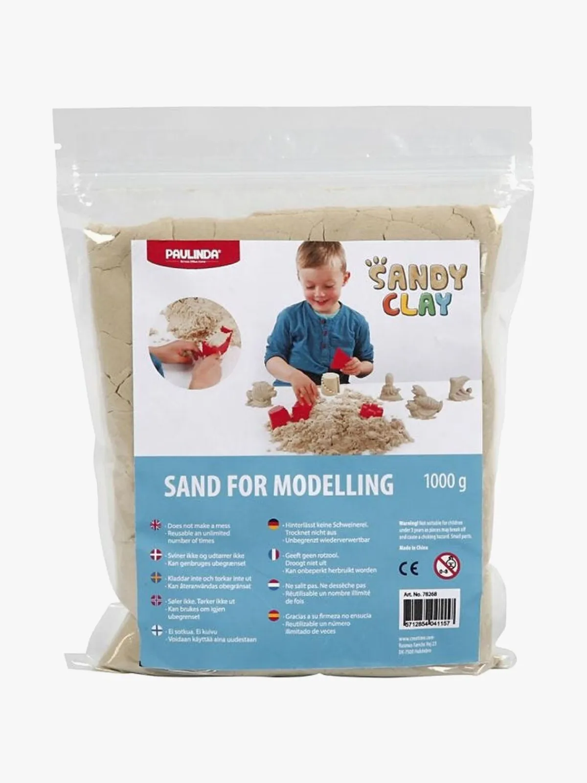 Kreativt Legetøj|SandyClay Sandy Clay Modellersand 1 kg, Beige
