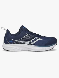 Børn Saucony Sneakers-Ride Kids Træningssko, Navy/Silver