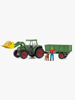 Legetøjsbiler & -Fartøjer|Schleich 42608 Farm World Traktor med Anhænger