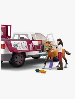 Legetøjsfigurer|Schleich Dyrlægebil med Anhængervogn