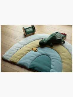 Interiør|Sebra Legetæppe Regnbue, Dusty Green