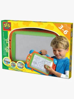 Kreativt Legetøj|SES Creative  Magnetisk Tegnetavle inkl. 2 Stempler