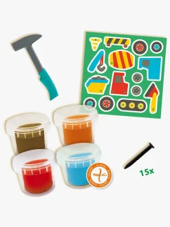 SES Kreativt Legetøj-Creative Modellervoks Entreprenørkøretøjer