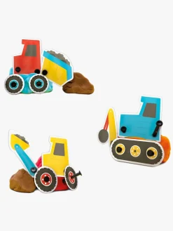 SES Kreativt Legetøj-Creative Modellervoks Entreprenørkøretøjer