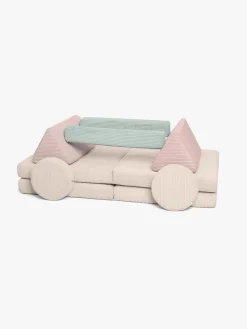 Børnemøbler|Shappy Play Bygbar Sofa 160x80 cm Kraftig Fløjl, Lollipop