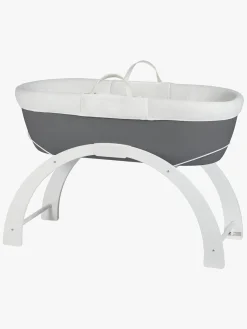 Børnesenge & Tilbehør|Shnuggle Dreami Moseskurv Sleep System, Slate Grey