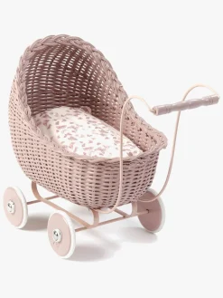 Dukker & Bamser|Smallstuff Dukkevogn, Powder Lilla/Beige/Flerfarvet