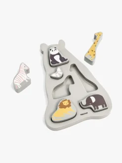 Spil & Puslespil|Smallstuff Træpuslespil Zoo Flerfarvet