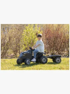 Pedal- & Gåbiler|Smoby  Farmer Traktor XL + Trailer, Sort Grå/Sort