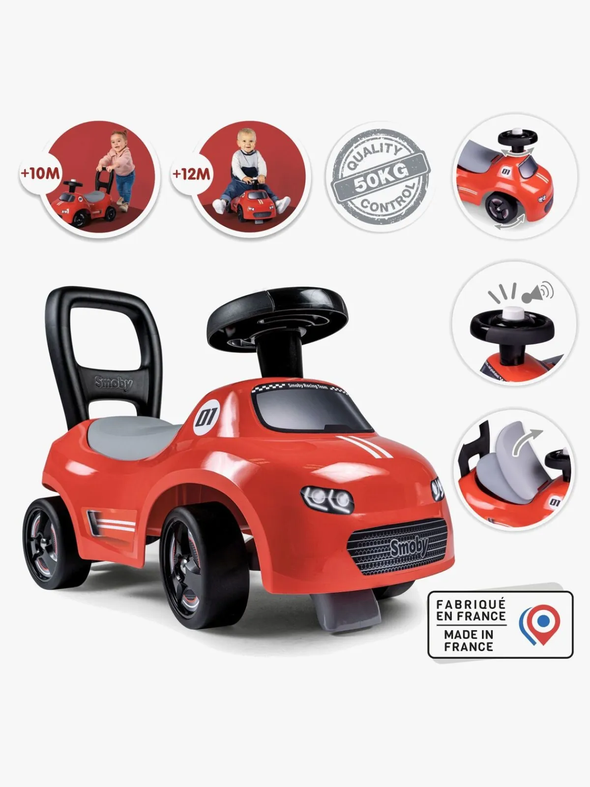 Pedal- & Gåbiler|Smoby Gåbil, Rød Rød