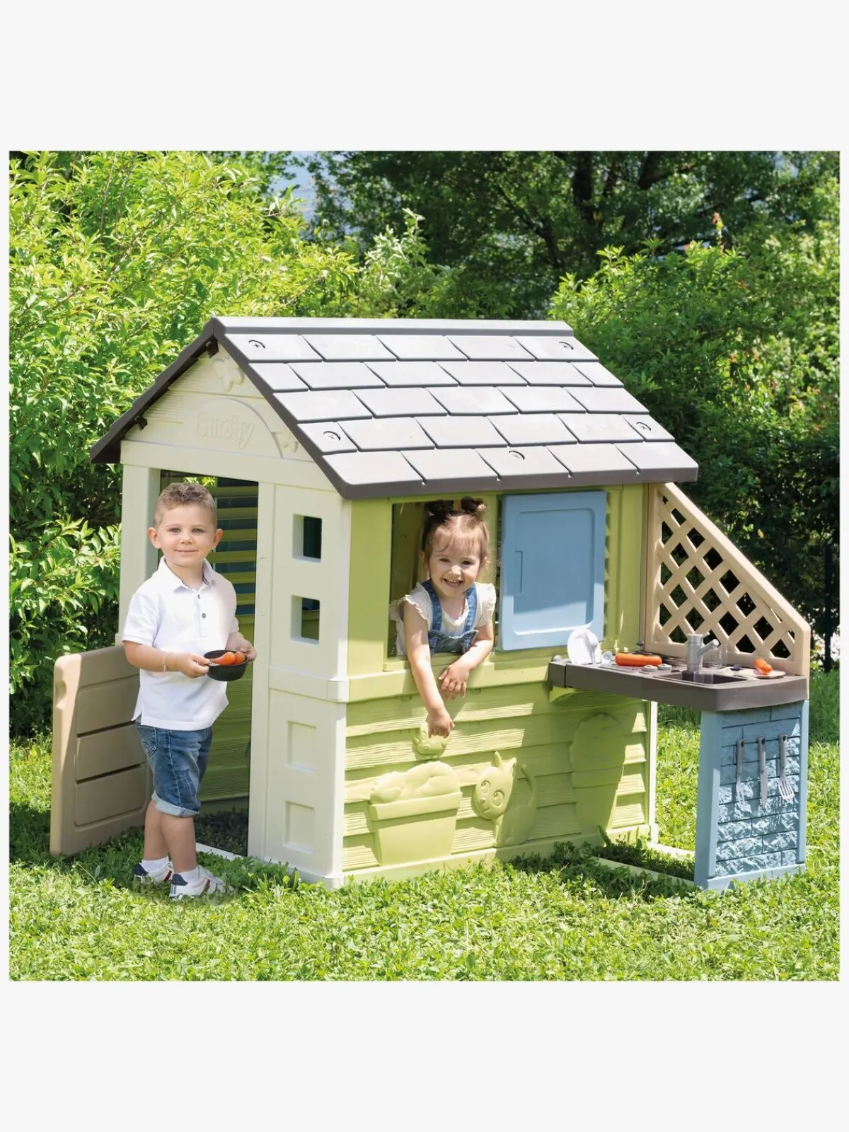 Udeleg|Smoby Life Pretty Legehus med Køkken