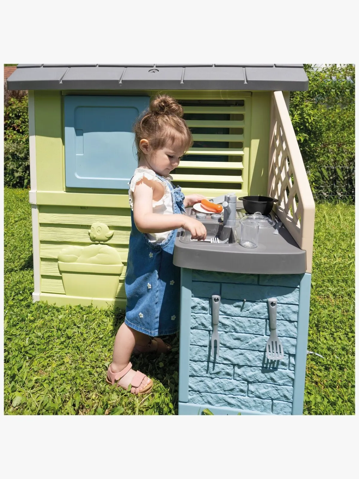 Udeleg|Smoby Life Pretty Legehus med Køkken