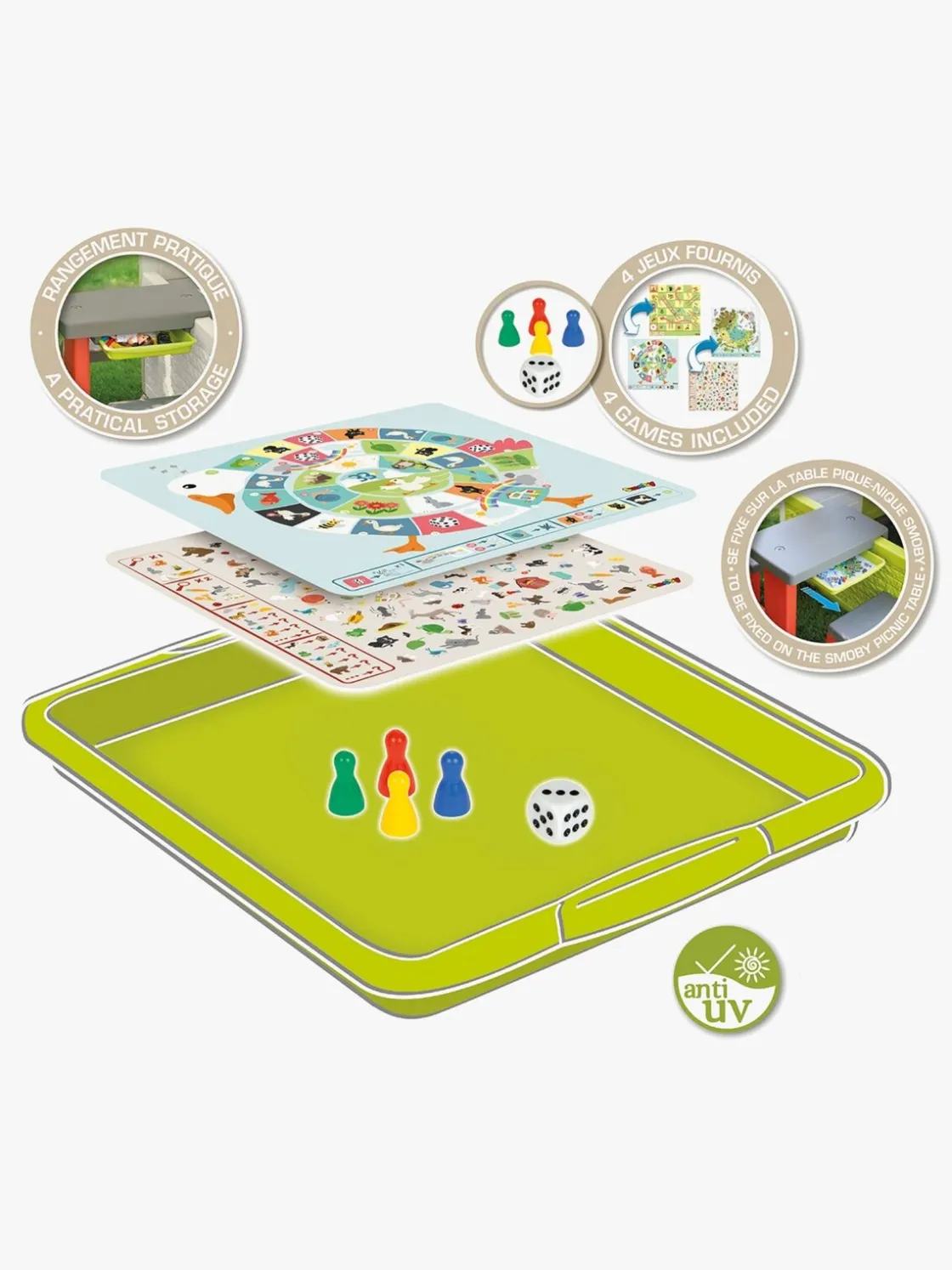 Spil & Puslespil|Smoby Skuffe med 4 Spil