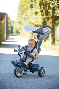 Cykler|Smoby Trehjulet Cykel Baby Driver Plus, Grå
