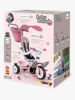 Cykler|Smoby Trehjulet Cykel Baby Balade Plus, Lyserød