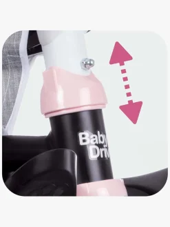 Cykler|Smoby Trehjulet Cykel Baby Driver Plus, Pink